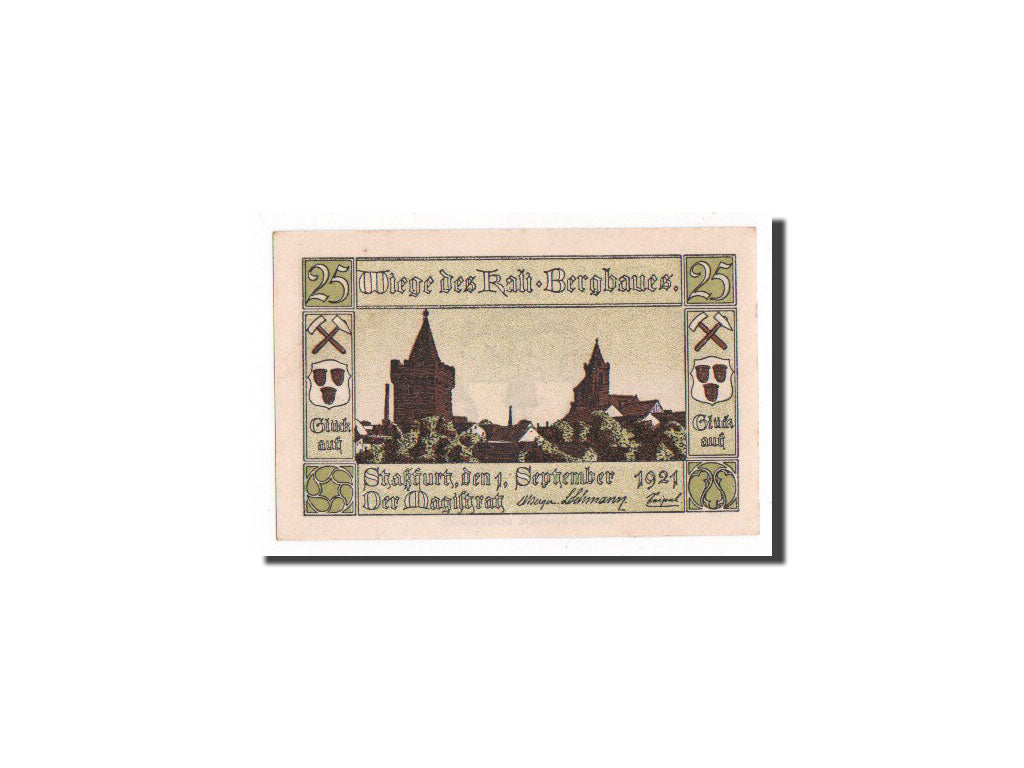 Banknote, Germany, Stassfurt, 25 Pfennig, 1921, UNC(65-70), Mehl:1256.1a