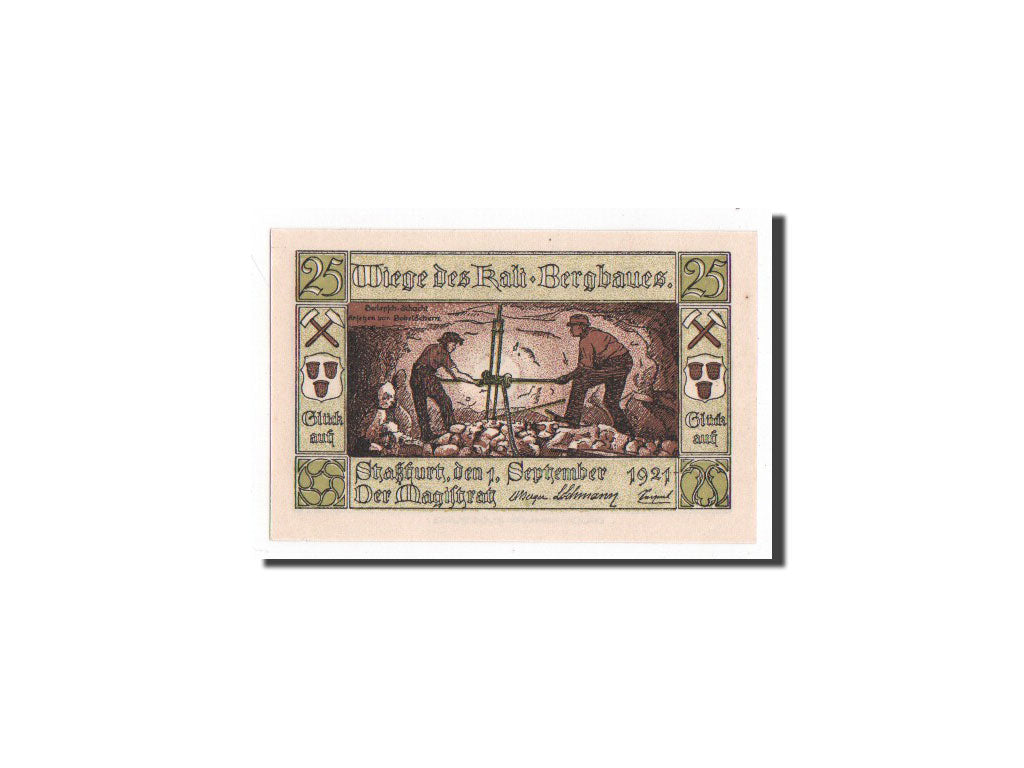 Banknote, Germany, Stassfurt, 25 Pfennig, 1921, UNC(65-70), Mehl:1256.1a