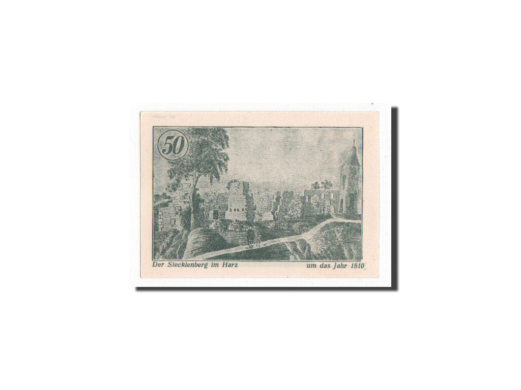Banknote, Germany, Stecklenberg, 50 Pfennig, 1921, 1921-09-01, UNC(65-70)