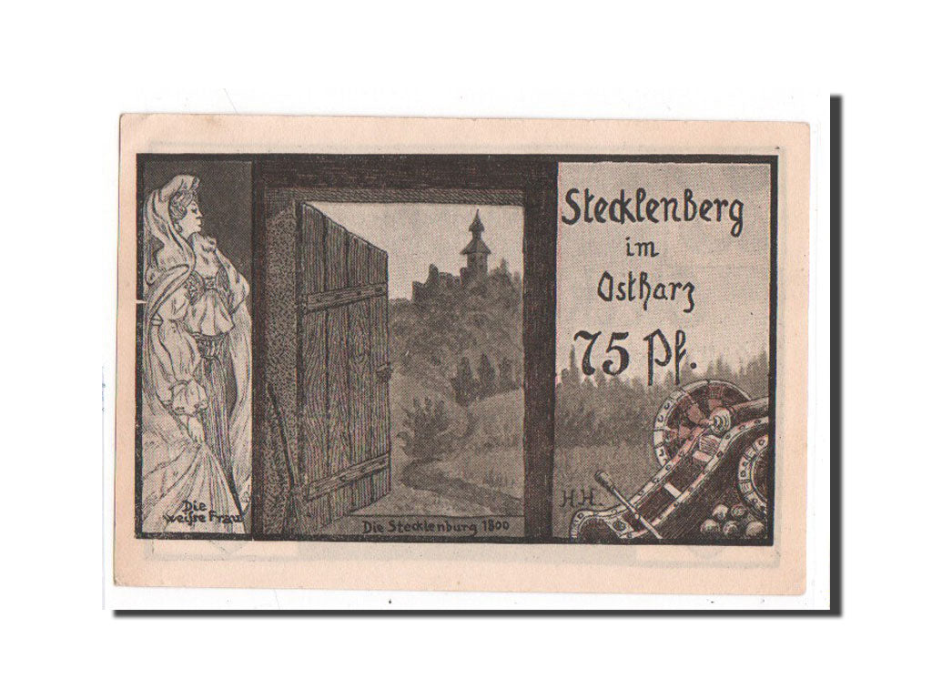 Banknote, Germany, Stecklenberg, 75 Pfennig, 1921, 1921-09-01, UNC(65-70)