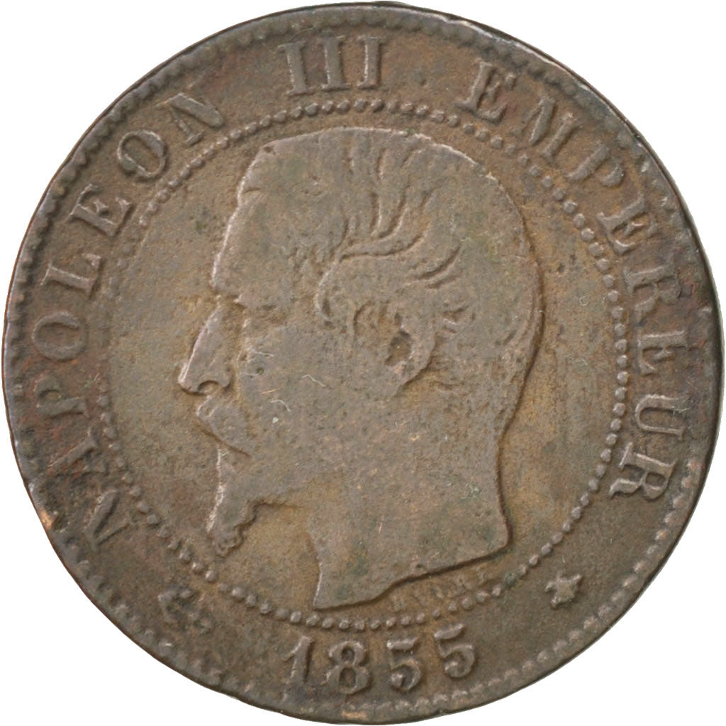 Münze, Frankreich, Napoleon III, Napoléon III, 5 Centimes, 1855, Strasbourg