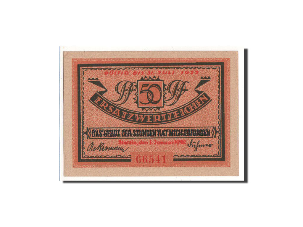 Banknote, Germany, Stettin Stadt, 50 Pfennig, 1922, 1922-01-01, UNC(65-70)