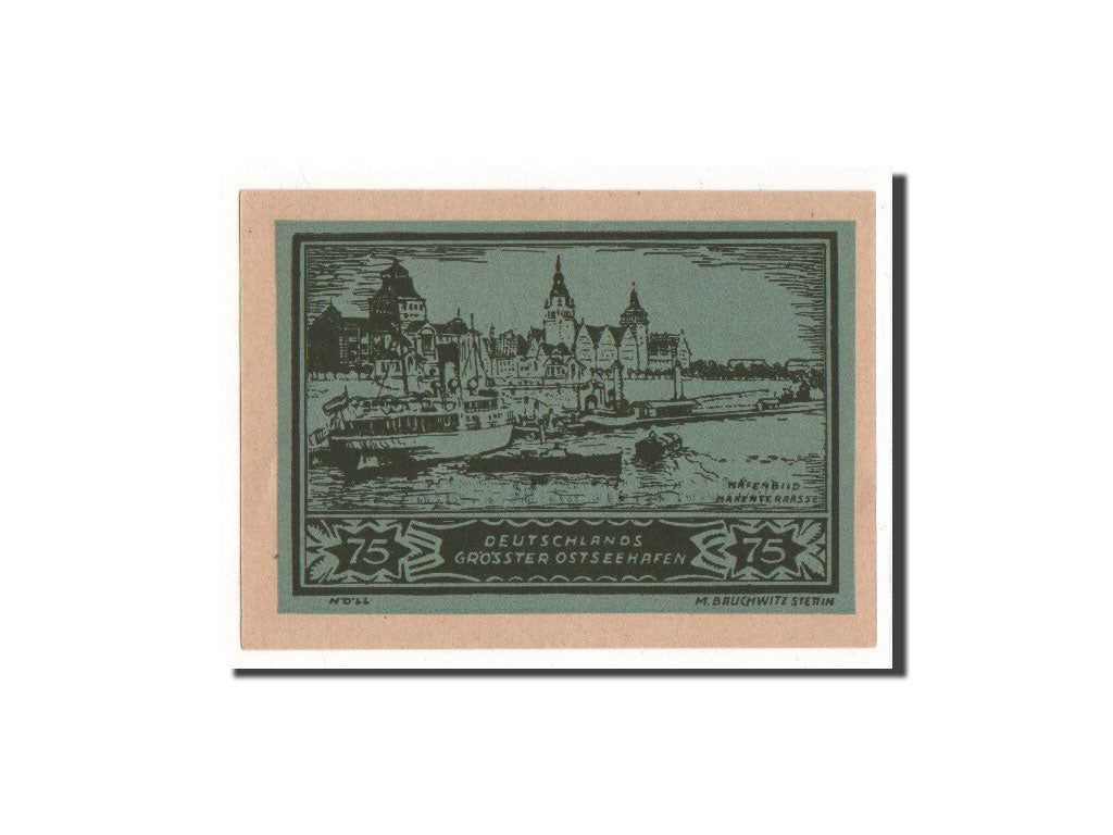 Geldschein, Deutschland, Stettin Stadt, 75 Pfennig, 1922, 1922-01-01, UNZ