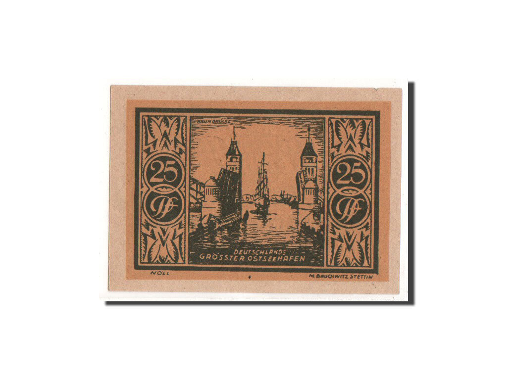 Banknote, Germany, Stettin Stadt, 25 Pfennig, 1922, 1922-01-01, UNC(65-70)