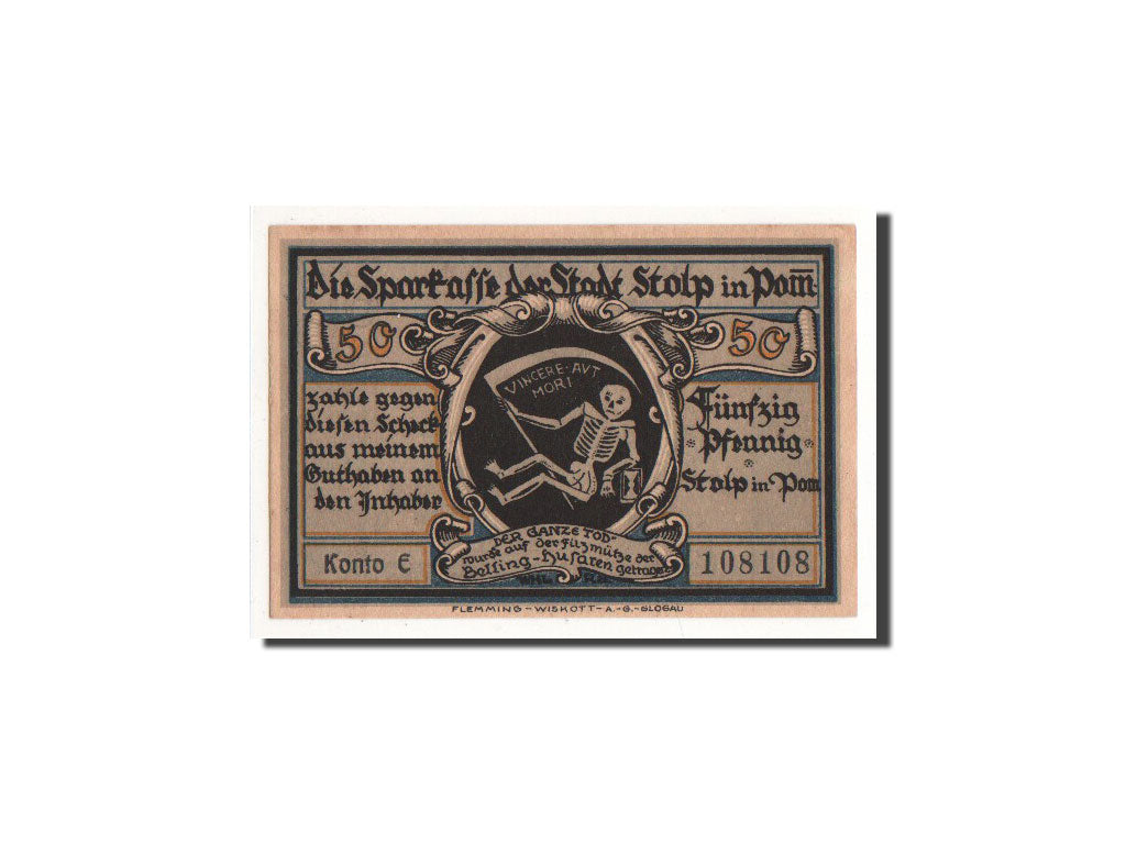Banknote, Germany, Stolp, 50 Pfennig, O.D, Undated, UNC(65-70), Mehl:1275.3a