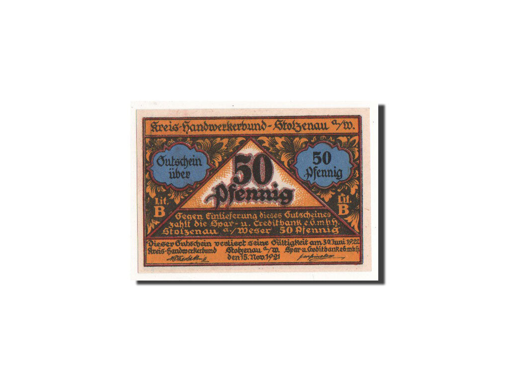 Banknote, Germany, Stolzenau a.d Weser, 50 Pfennig, 1921, 1921-11-15