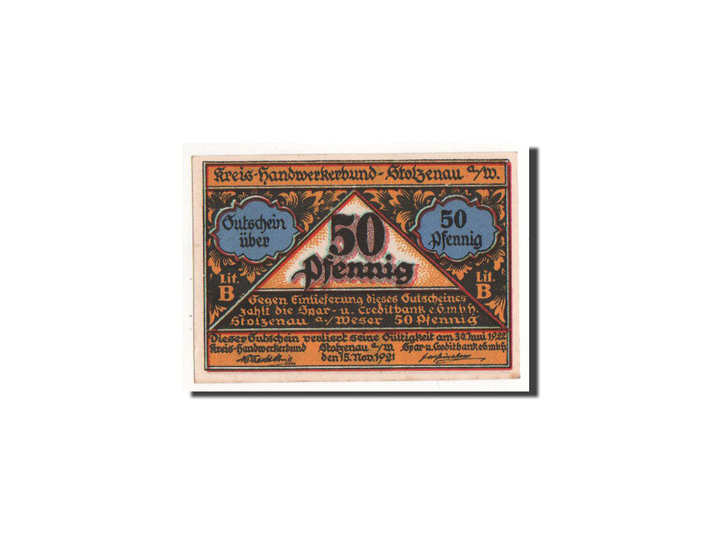 Banknote, Germany, Stolzenau a.d Weser, 50 Pfennig, 1921, 1921-11-15