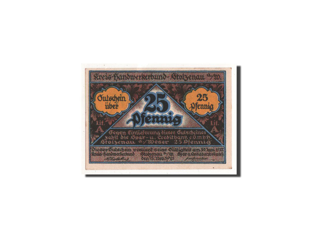 Banknote, Germany, Stolzenau a.d Weser, 25 Pfennig, 1921, 1921-11-15