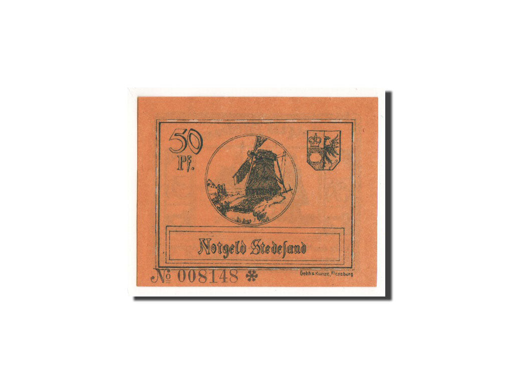 Banknote, Germany, Stedesand Gemeinde, 50 Pfennig, 1920, 1920-10-10, UNC(65-70)