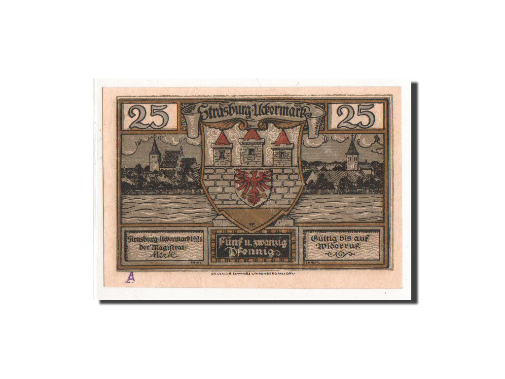 Banknote, Germany, Strasburg i Uckermark, 25 Pfennig, 1921, N.D, UNC(65-70)