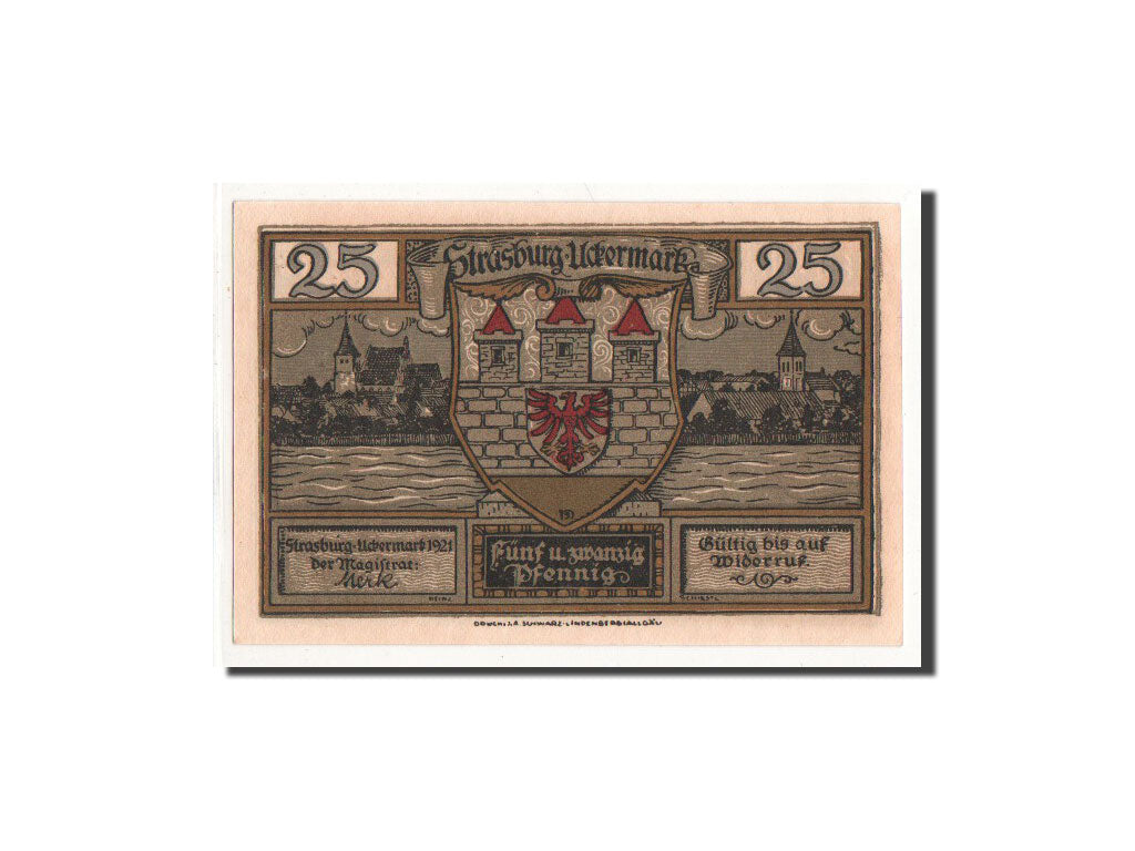Banknote, Germany, Strasburg i Uckermark, 25 Pfennig, 1921, N.D, UNC(65-70)