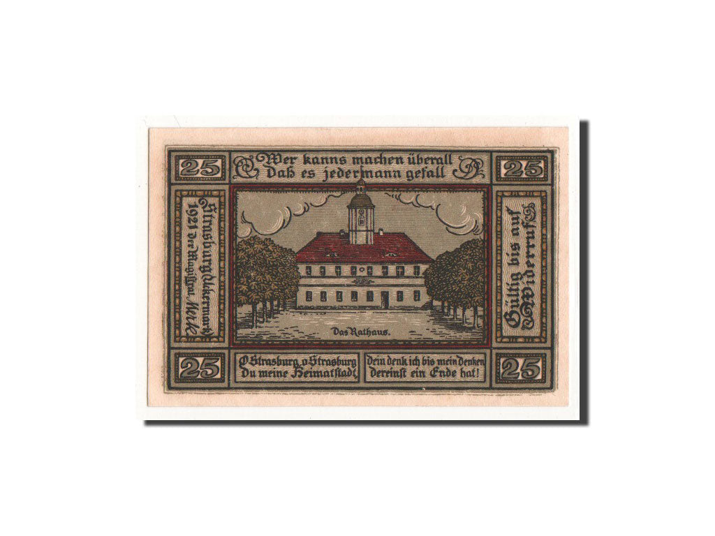 Banknote, Germany, Strasburg i Uckermark, 25 Pfennig, 1921, N.D, UNC(65-70)