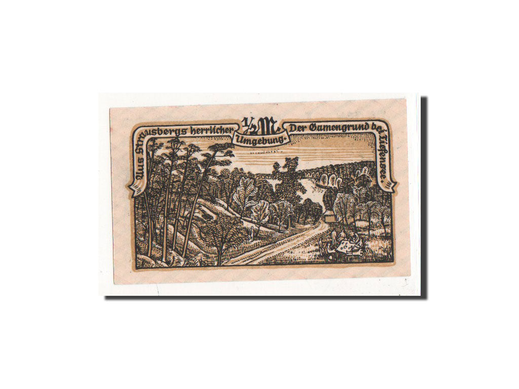 Banknote, Germany, Strausberg, 1/2 Mark, 1921, 1921-09-01, UNC(65-70)