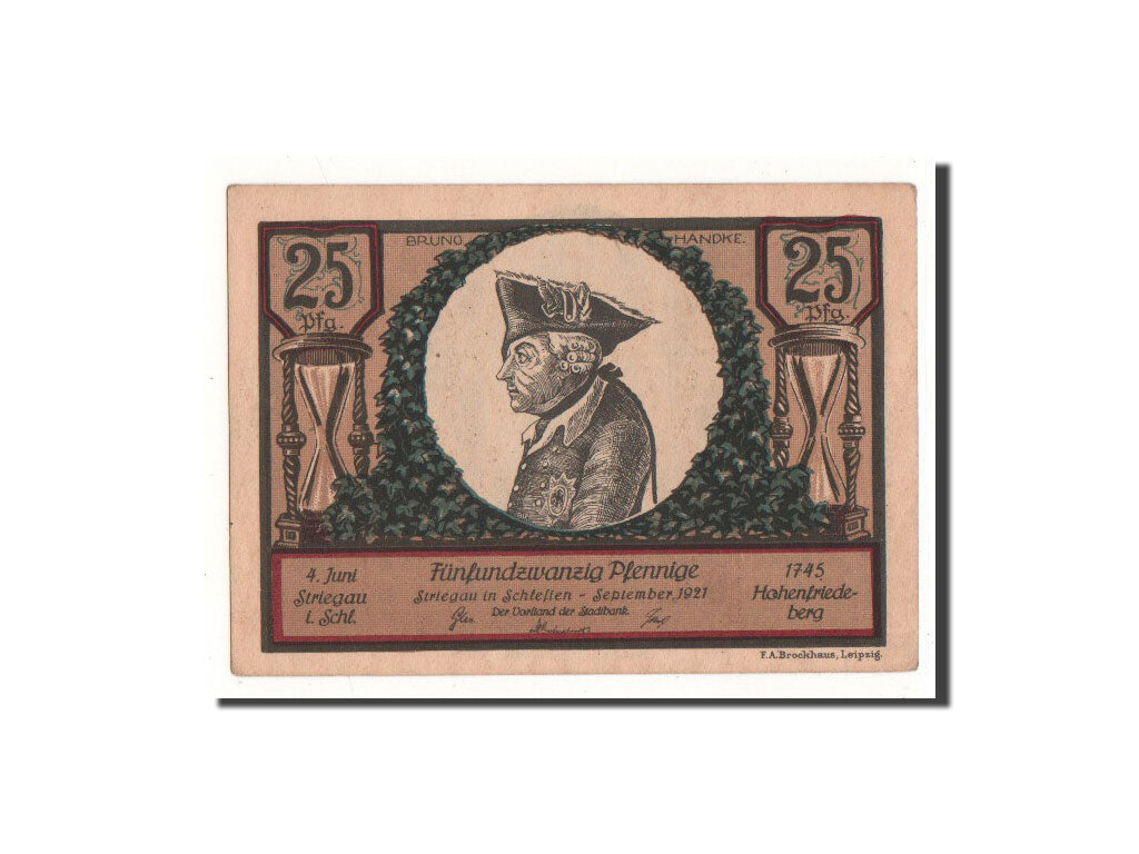 Banknote, Germany, Striegau, 25 Pfennig, 1921, Undated, UNC(64), Mehl:1284.1
