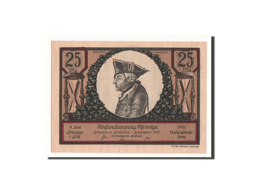 Banknote, Germany, Striegau, 25 Pfennig, 1921, Undated, UNC(65-70), Mehl:1284.1