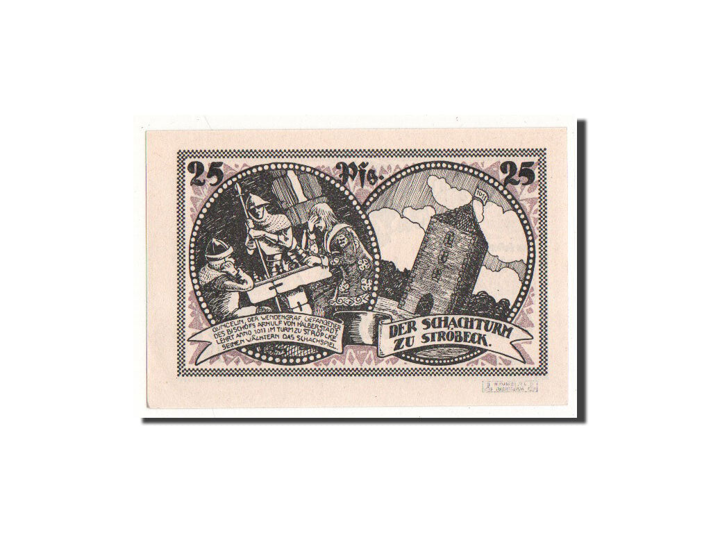 Banknote, Germany, Stroebeck, 25 Pfennig, O.D, UNC(65-70), Mehl:1285.1a