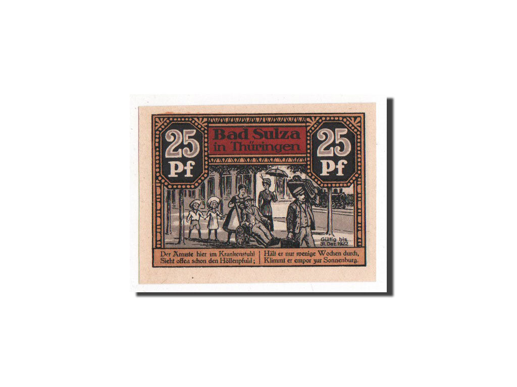 Banknote, Germany, Sulza, 25 Pfennig, 1921, 1921-07-19, UNC(65-70), Mehl:1304.1a