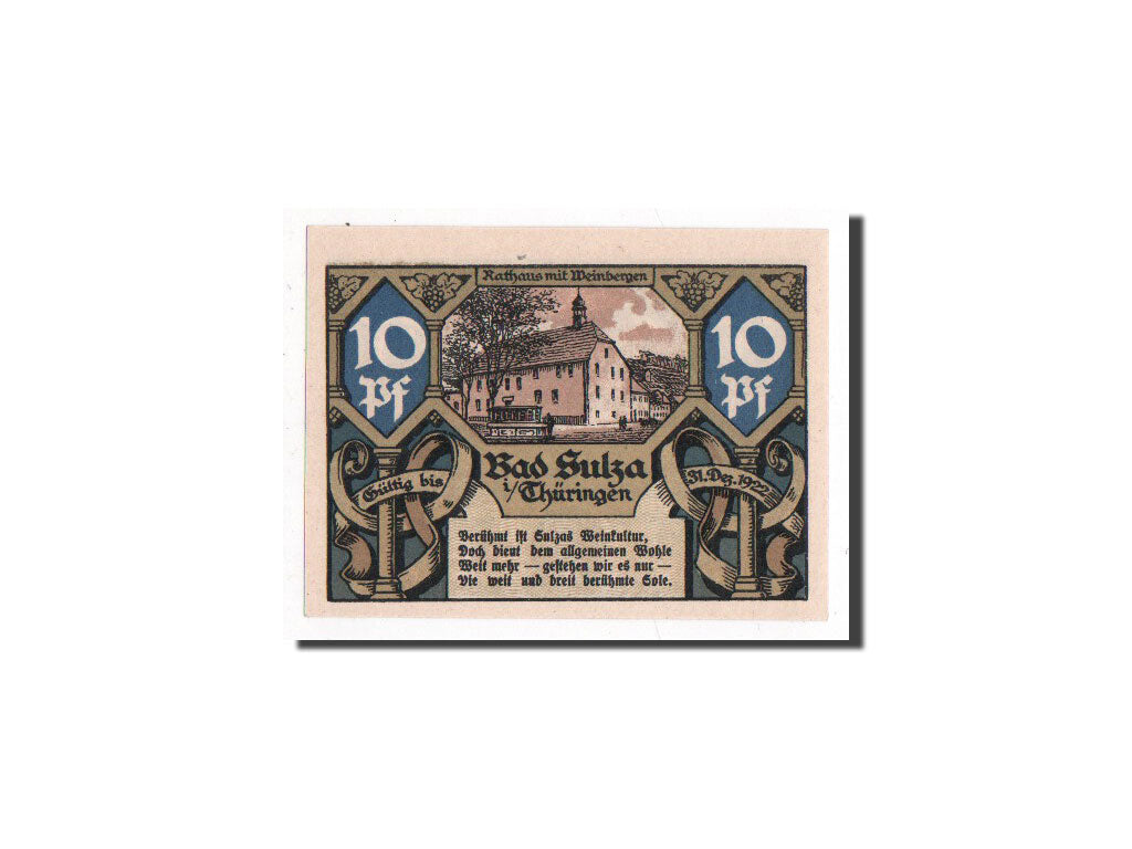 Banknote, Germany, Sulza, 10 Pfennig, 1921, 1921-07-19, UNC(65-70), Mehl:1304.1a