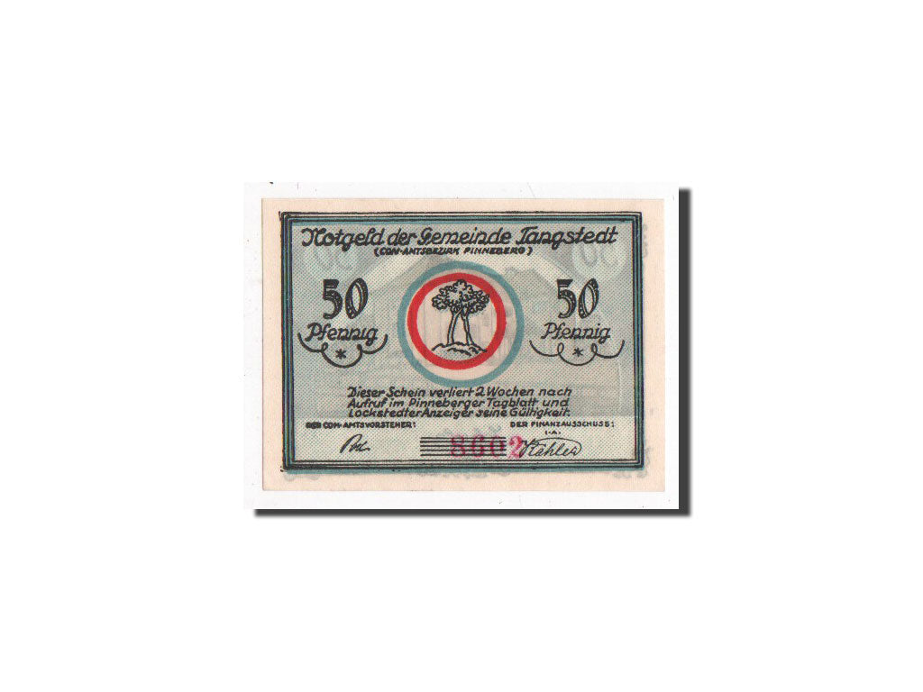 Banknote, Germany, Tangstedt, 50 Pfennig, O.D, UNC(65-70), Mehl:1309.1a