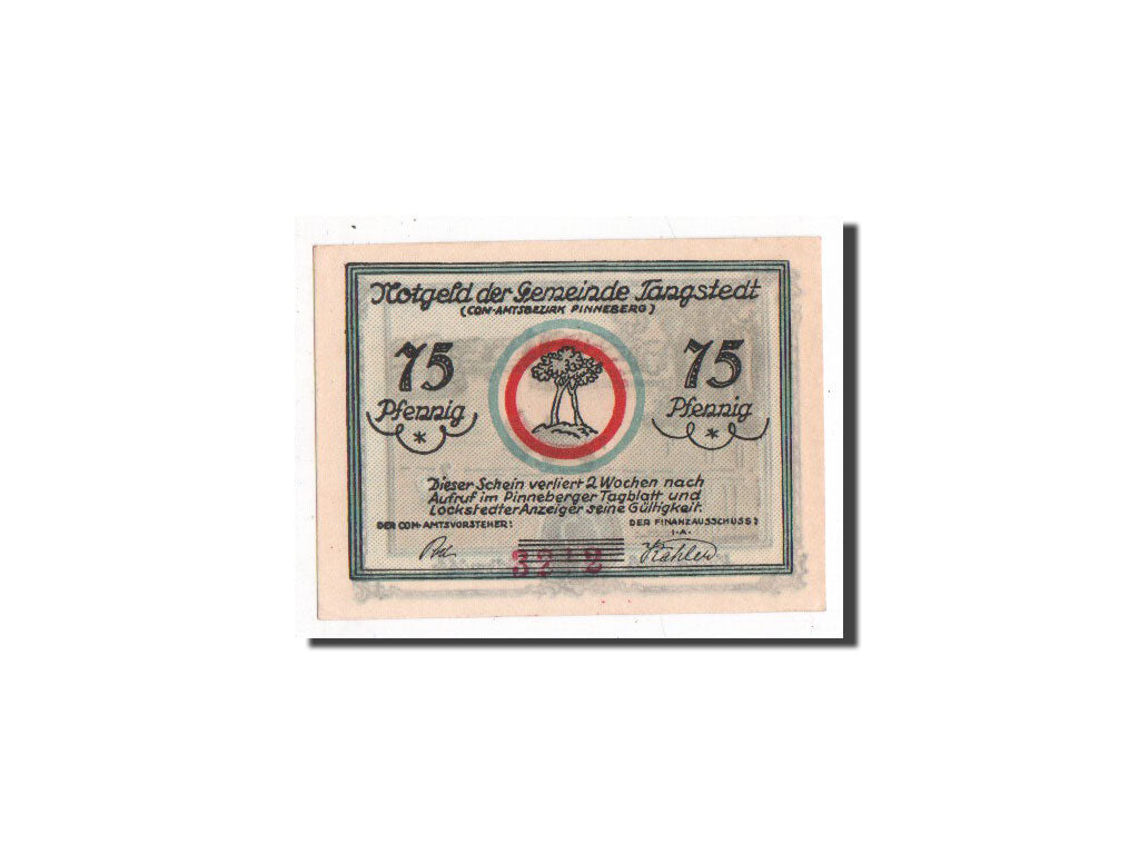 Banknote, Germany, Tangstedt, 75 Pfennig, O.D, UNC(65-70), Mehl:1309.1a
