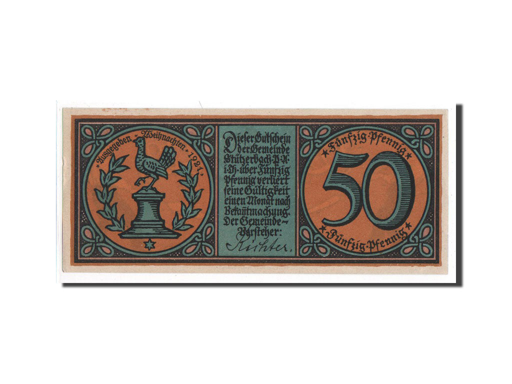 Banknote, Germany, Stützerbach, 50 Pfennig, 1921, UNC(65-70), Mehl:1286.1