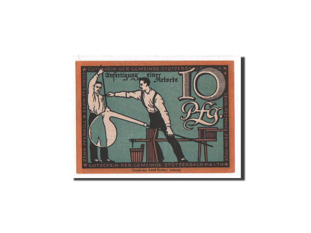 Banknote, Germany, Stützerbach, 10 Pfennig, 1921, UNC(65-70), Mehl:1286.1