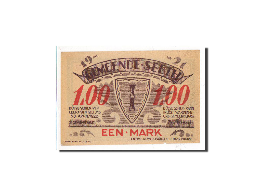 Banknote, Germany, Seeth, 1 Mark, 1921, N.D, UNC(65-70), Mehl:1215.1