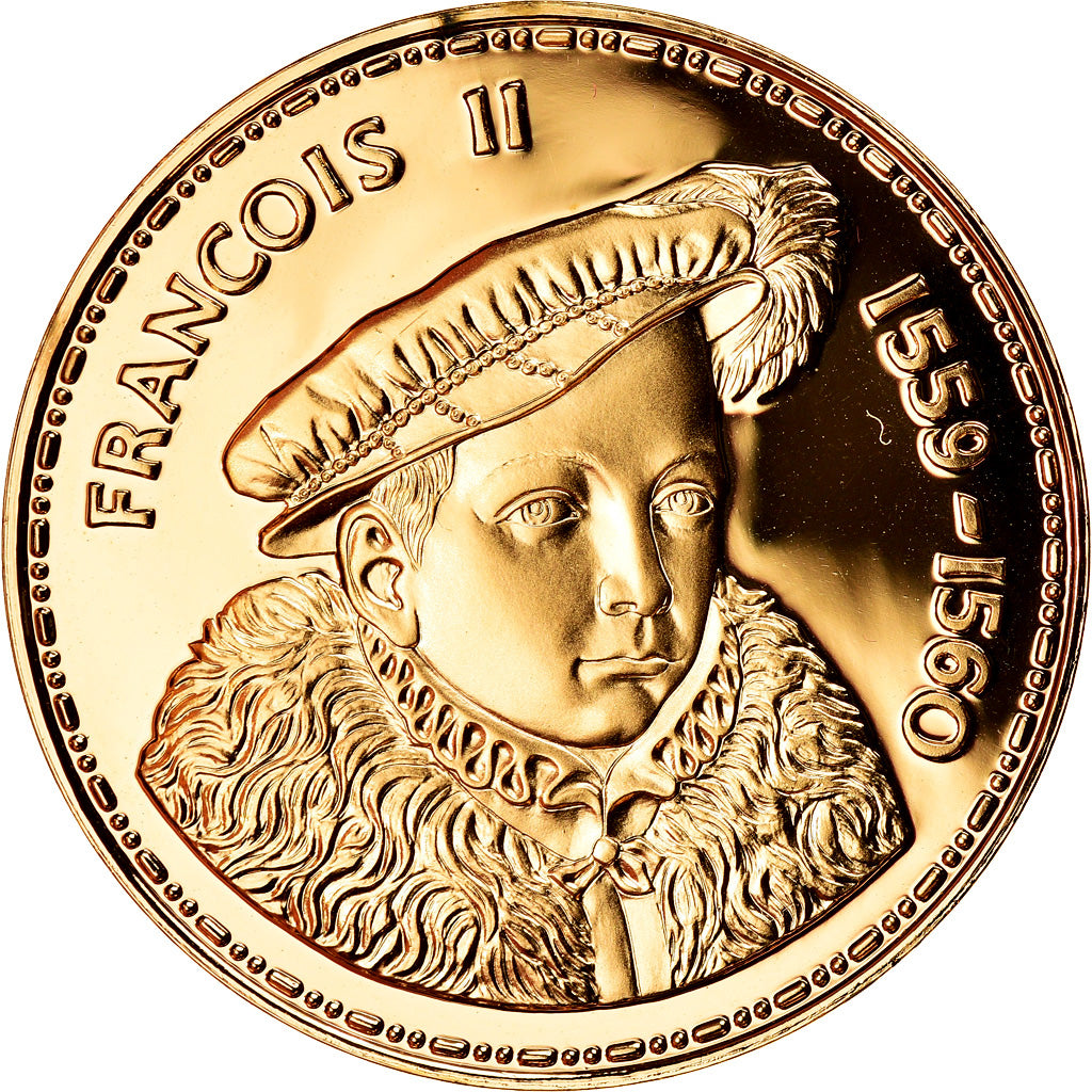 France, Medal, Les Rois de France, François II, History, MS(63), Vermeil