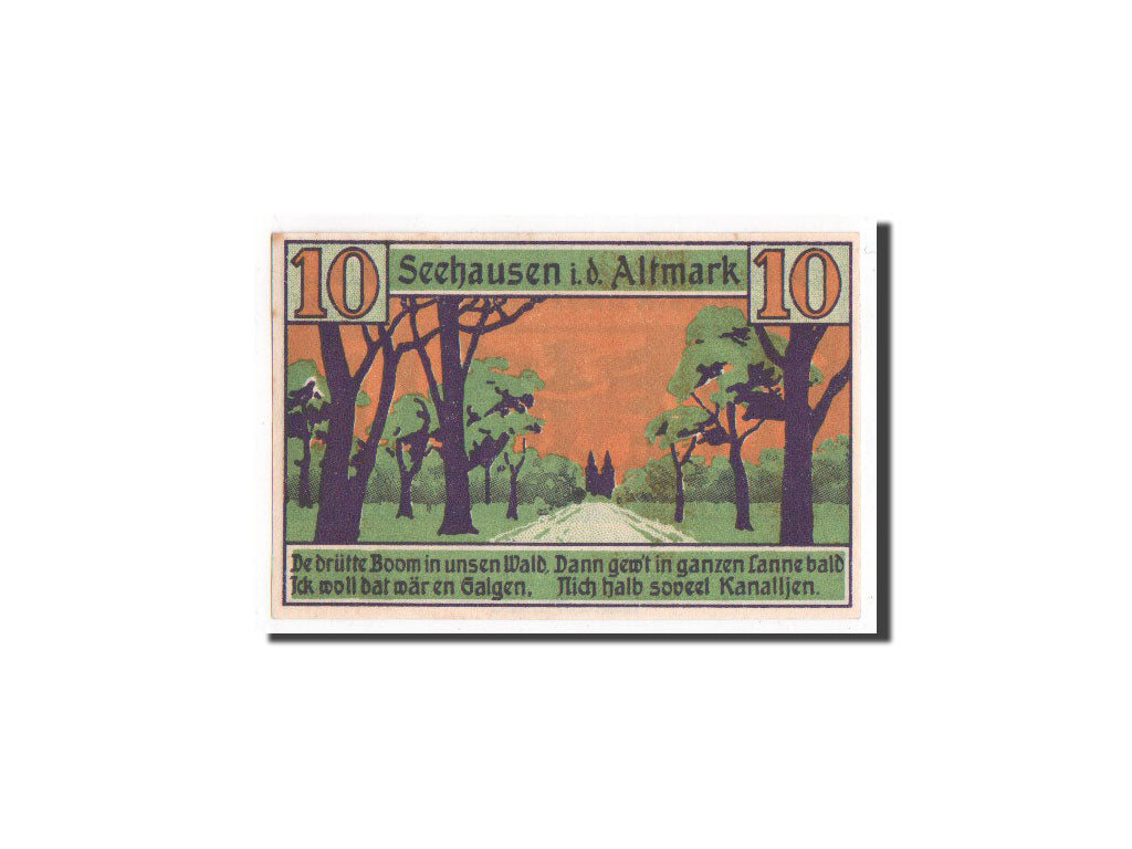 Banknote, Germany, Seehausen i Altmark, 10 Pfennig, 1921, 1921-02-05