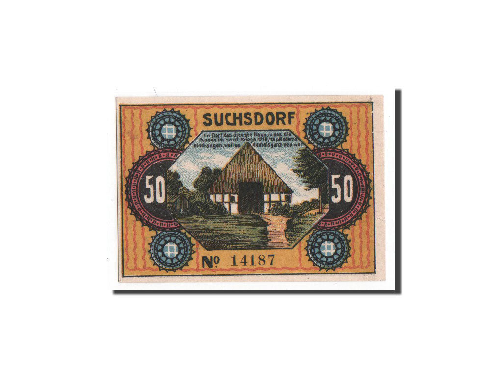 Banknote, Germany, Suchsdorf, 50 Pfennig, O.D, Undated, UNC(65-70), Mehl:1291.1a