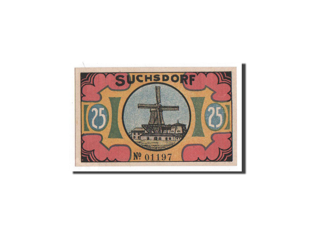 Banknote, Germany, Suchsdorf, 25 Pfennig, O.D, Undated, UNC(65-70), Mehl:1291.1a