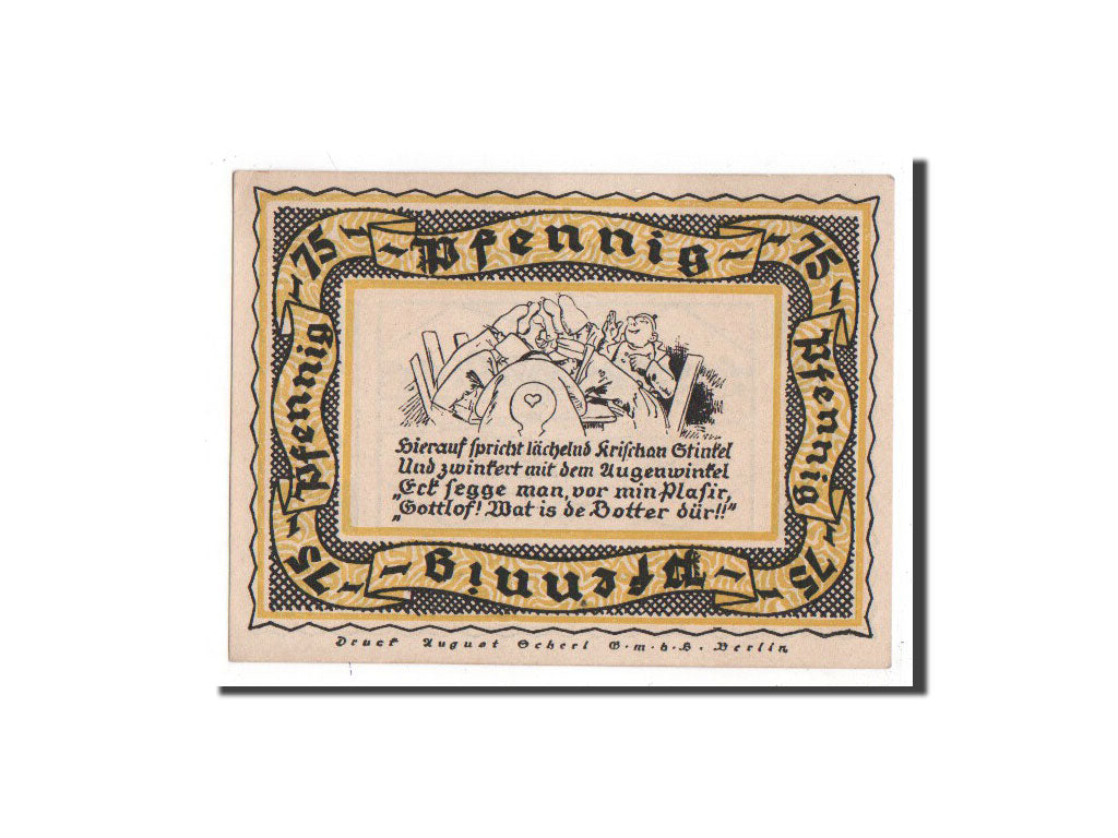 Banknote, Germany, Stolzenau a.d Weser, 75 Pfennig, 1921, 1921-05-01