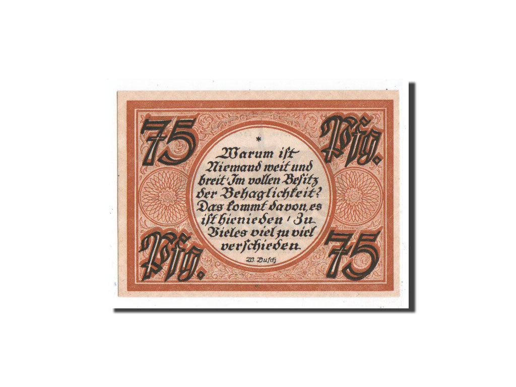 Banknote, Germany, Stolzenau a.d Weser, 75 Pfennig, 1921, 1921-04-30