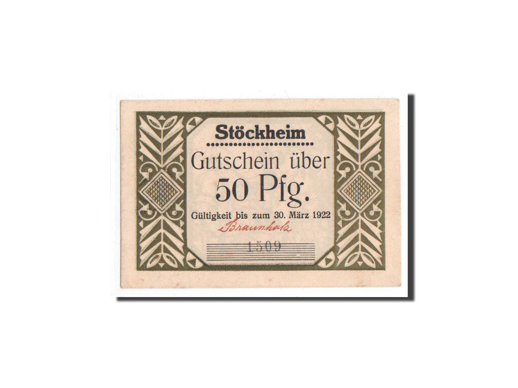 Banknote, Germany, Stockheim Gemeinde, 50 Pfennig, O.D, Undated, UNC(65-70)