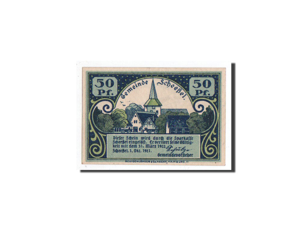 Banknote, Germany, Scheebel, 50 Pfennig, 1921, 1921-10-01, UNC(65-70)
