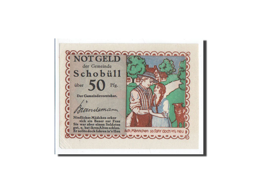 Banknot, Niemcy, Schobull, 50 Pfennig, O.D, Undated, UNC(65-70), Mehl:1194.1