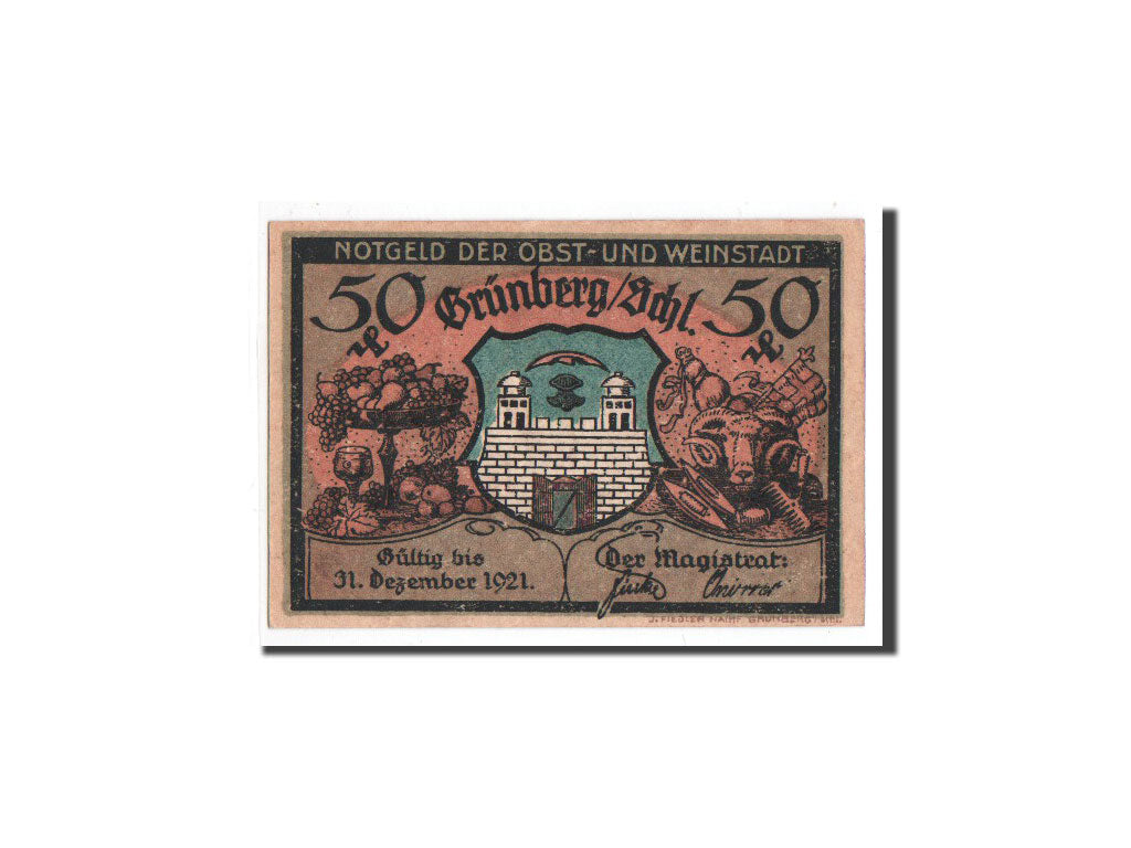 Banknote, Germany, Grunberg Stadt, 50 Pfennig, O.D, Undated, UNC(65-70)