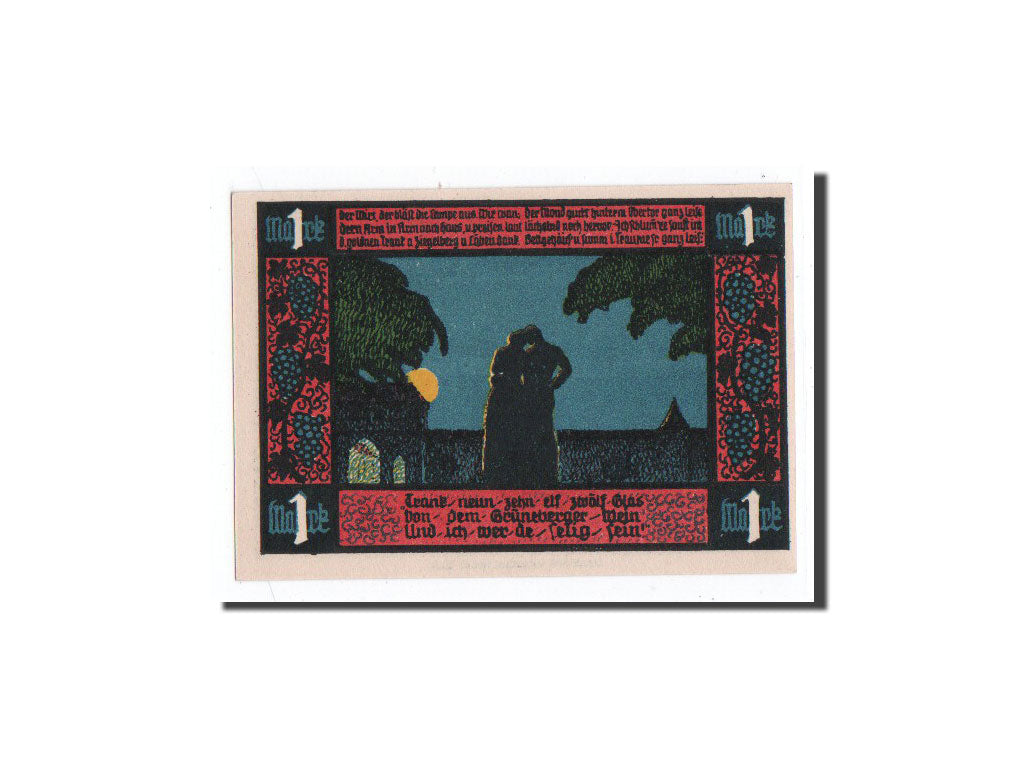 Banknot, Niemcy, Grunberg Stadt, 1 Mark, O.D, Undated, UNC(65-70), Mehl:489.3
