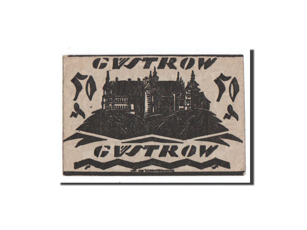 Banknot, Niemcy, Gustrow, 50 Pfennig, 1922, 1922-02-01, UNC(65-70), Mehl:495.2