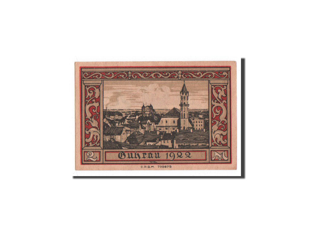Biljet, Duitsland, Guhrau Bez Breslau, 2 Mark, O.D, Undated, NIEUW, Mehl:496.1