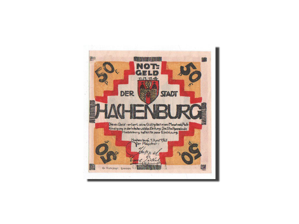 Billete, Alemania, Hachenburg, 50 Pfennig, 1921, 1921-06-01, UNC, Mehl:498.1