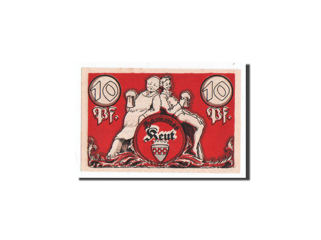 Biljet, Duitsland, Hamm, 10 Pfennig, Bright Red, 1921, 1921-10-01, NIEUW