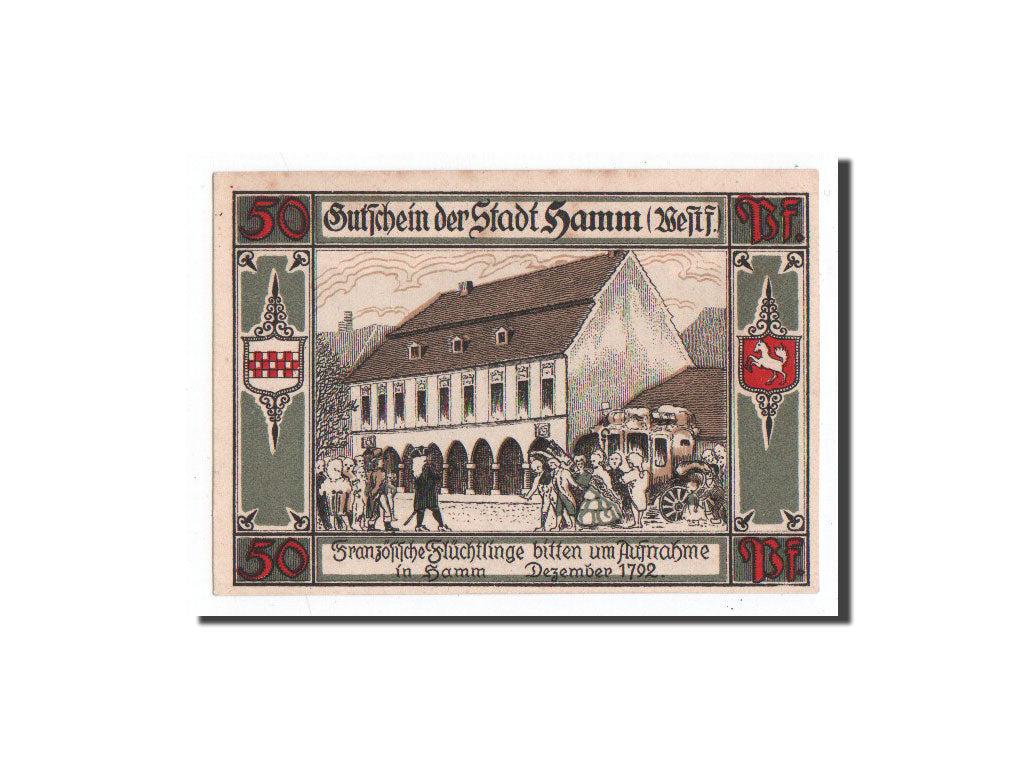 Billete, Alemania, Hamm, 50 Pfennig, Grey Dress, 1921, 1921-10-01, UNC