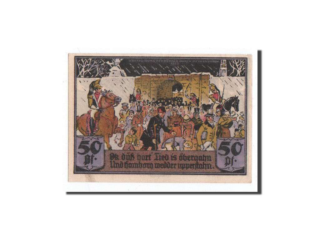 Banconote, Germania, Hamburg, 50 Pfennig, Snowstorm, 1921, 1921-09-01, FDS