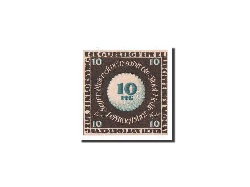 Billete, Alemania, Halle a.d. Saale, 10 Pfennig, Geburtshaus, O.D, Undated, UNC