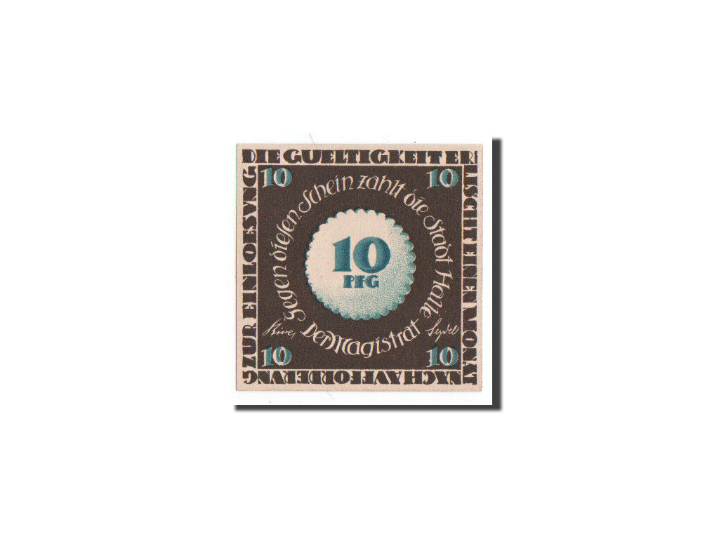 Biljet, Duitsland, Halle a.d. Saale, 10 Pfennig, Universitat, O.D, Undated