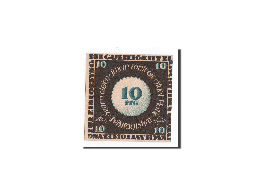 Biljet, Duitsland, Halle a.d. Saale, 10 Pfennig, Waisenhavs, O.D, Undated