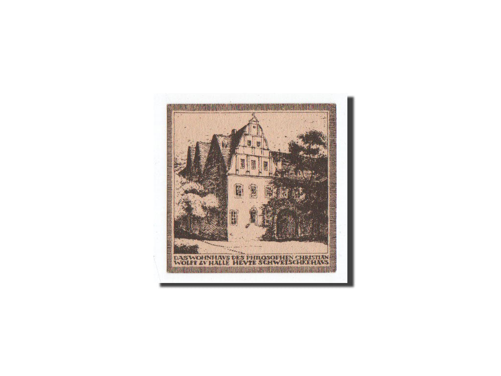 Biljet, Duitsland, Halle a.d. Saale, 10 Pfennig, Schwetschkehaus, O.D, Undated
