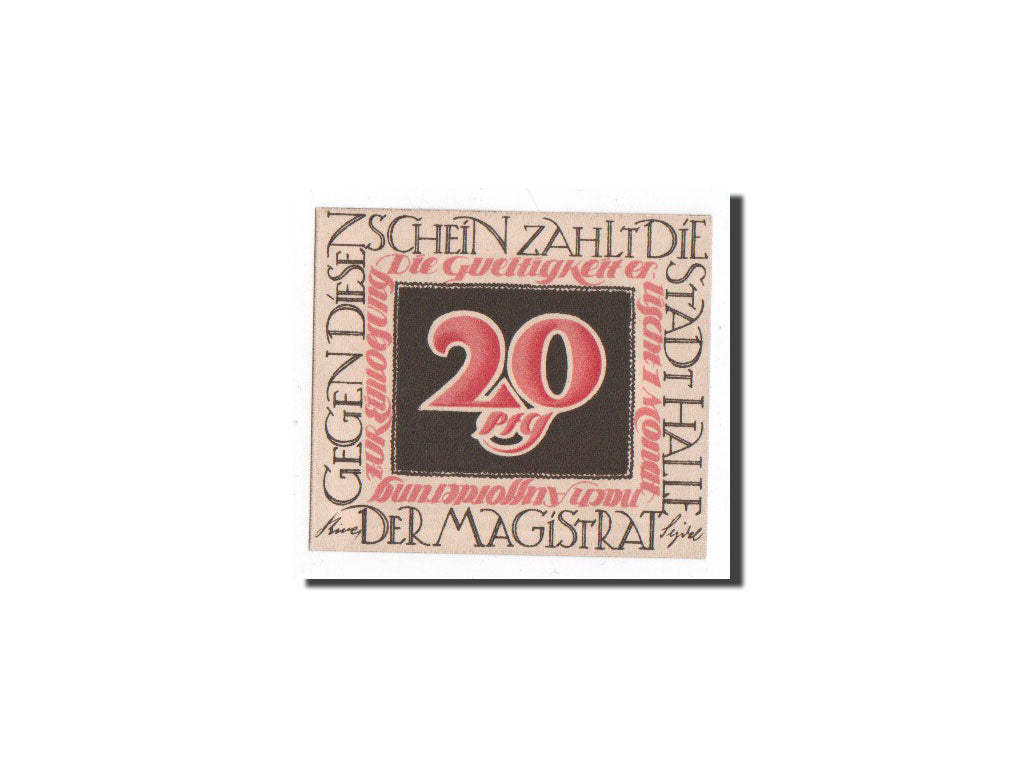 Banknote, Germany, Halle a.d. Saale, 20 Pfennig, Wolff, O.D, Undated