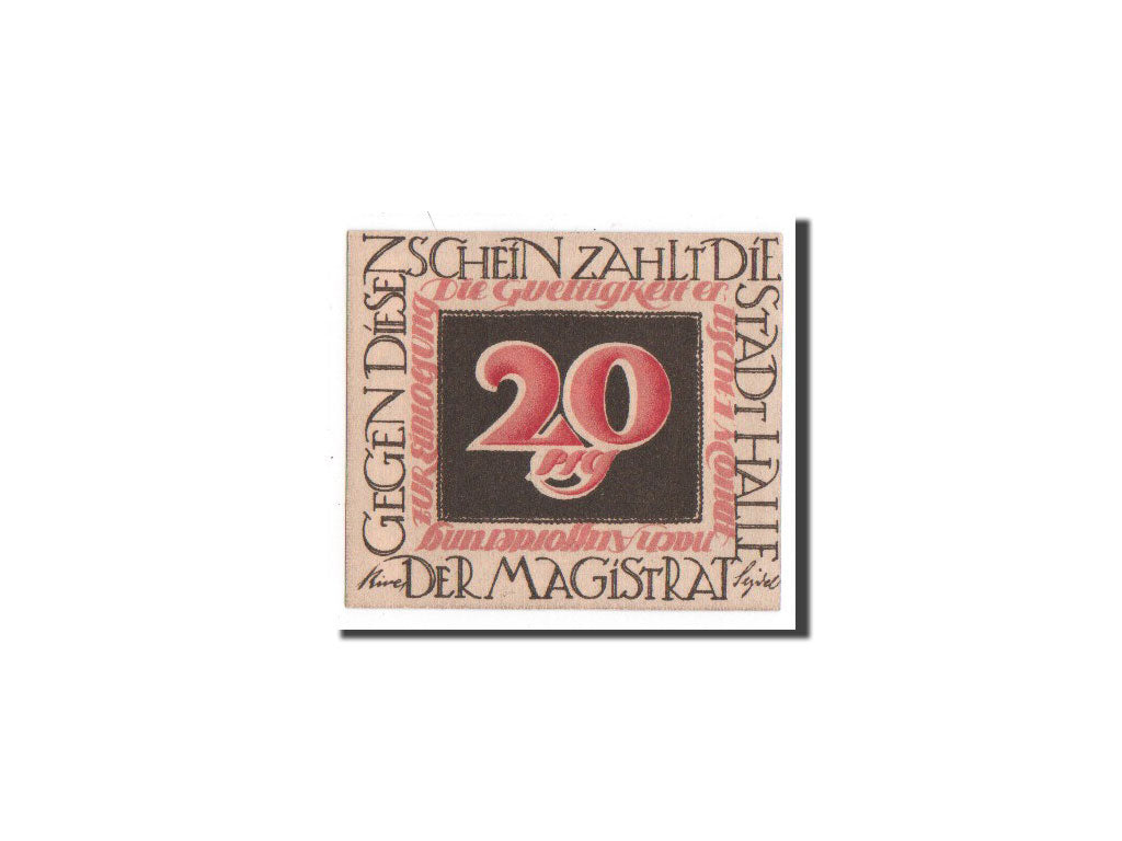 Banknot, Niemcy, Halle a.d. Saale, 20 Pfennig, Handel, O.D, Undated, UNC(65-70)